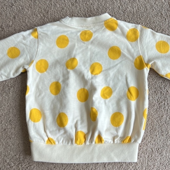 Arket Puff Sweatshirt Yellow Dot Floral - Picture 2 of 6